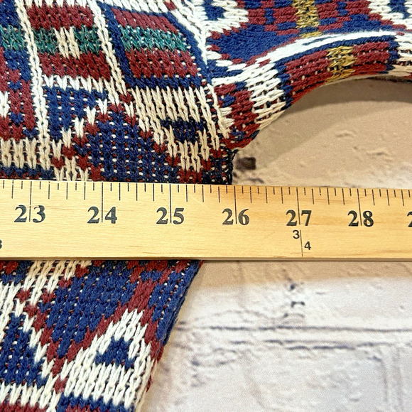 Vintage Van Heusen Knit Pattern Geometric Sweater Size L - Picture 8 of 11